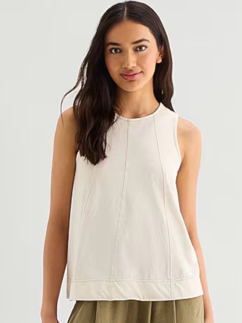 A-line Sleeveless Paneled Top